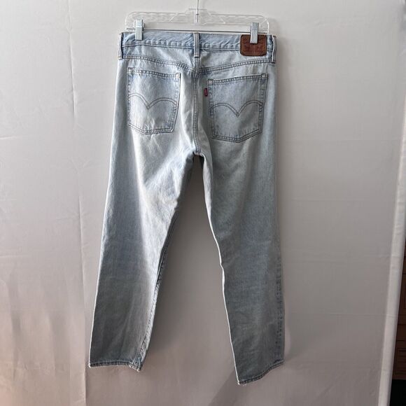 LEVI's Jeans Women's Size 30 Distressed Faded Button Fly Crop Fit Light Wash - Picture 6 of 13